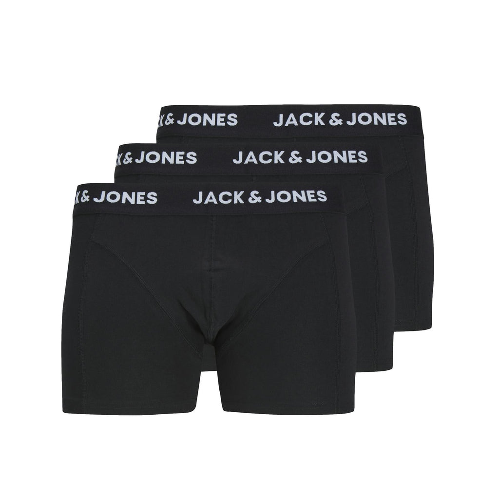 Jack & Jones Trunks 3 Pack For Men in Black (JACANTHONY) in Black, M-XL