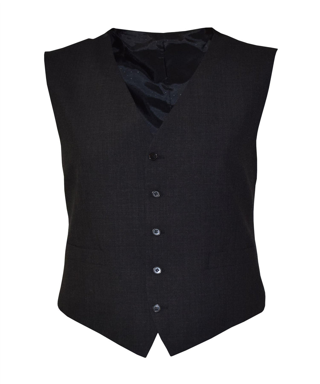 SCOTT Men's Plain Charcoal Suit Waistcoats