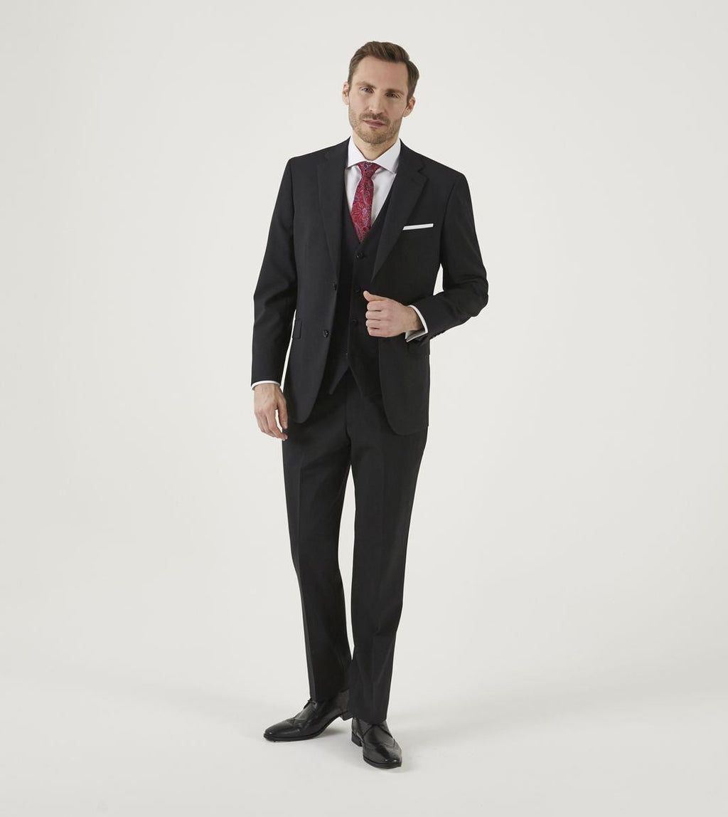 Skopes Men's Tailored Fit Darwin Suit Trouser in Black Waist 28 to 48