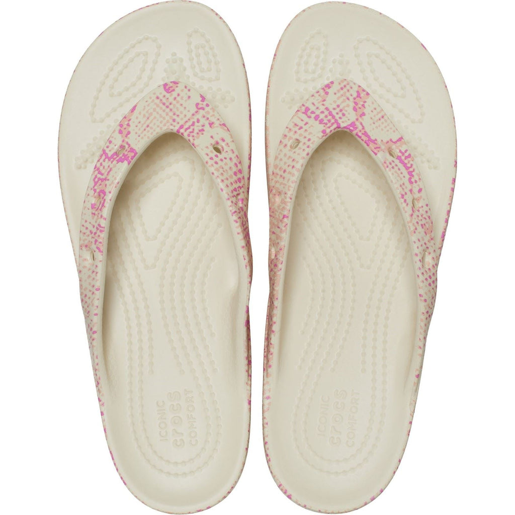 Crocs Women's Classic Platform Snake Print in Bone/Multi 4 to 8