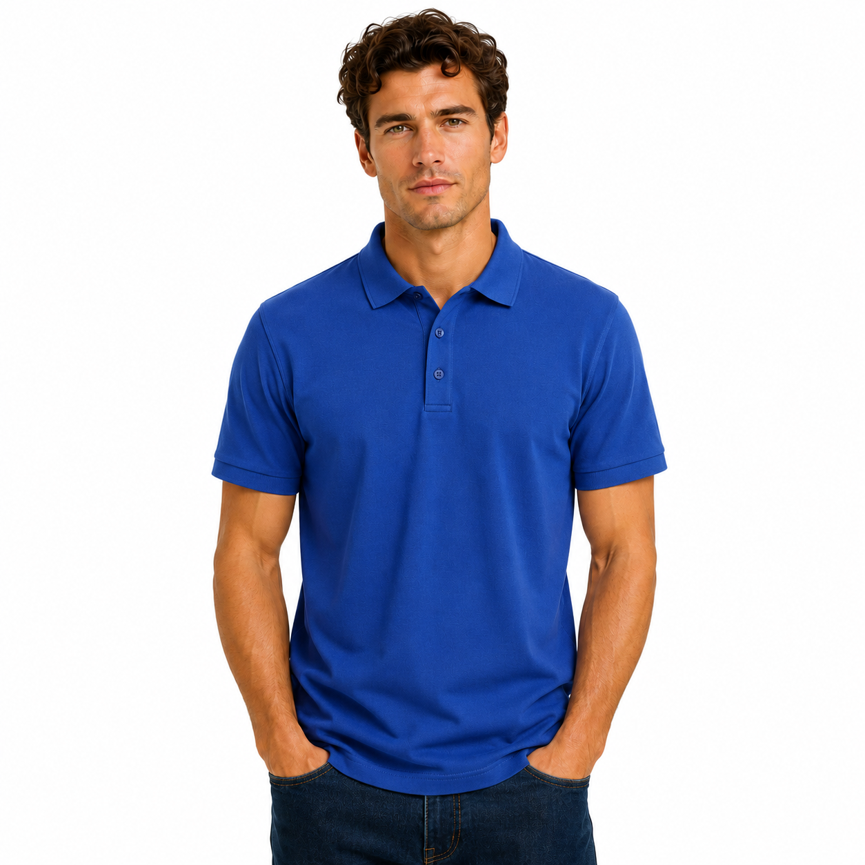 Mens Summer Polo Shirt Polyester Breathable Sweat Absorbent Short Sleeve Top UK