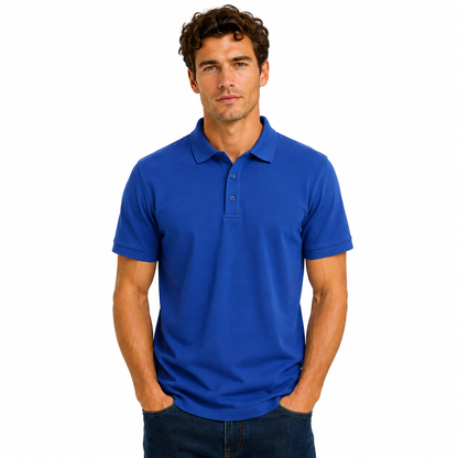 Mens Summer Polo Shirt Polyester Breathable Sweat Absorbent Short Sleeve Top UK