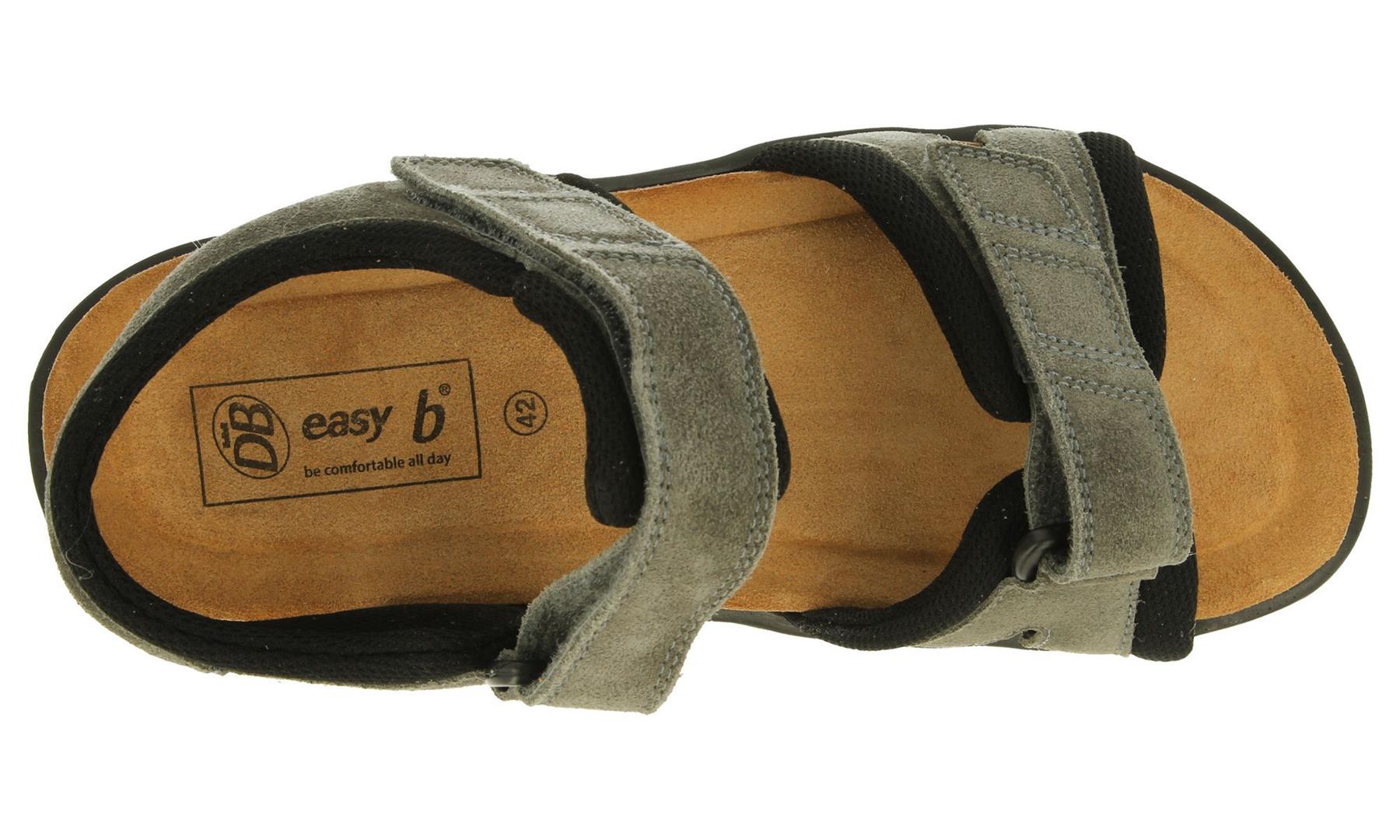 DB Shoes (87179G) Men's RAMSEY Casual Touch Fastening Strap Sandal 2V Fit in Black 42 to 47