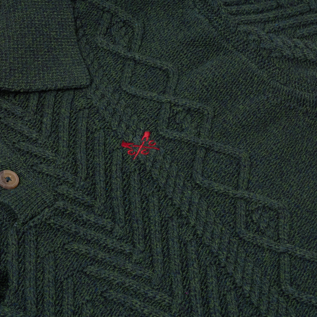 Crew Clothing Company Men's Cable Knit Button Neck Jumper 6 Colours XS–3XL