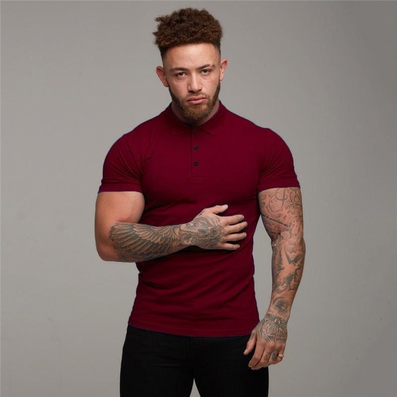 Sports Polo Shirt Summer Short-sleeved Tops Men's Short-Sleeved Polo Shirt Solid Color Men's T-Shirt Summer Casual Comfortable Men's Clothing