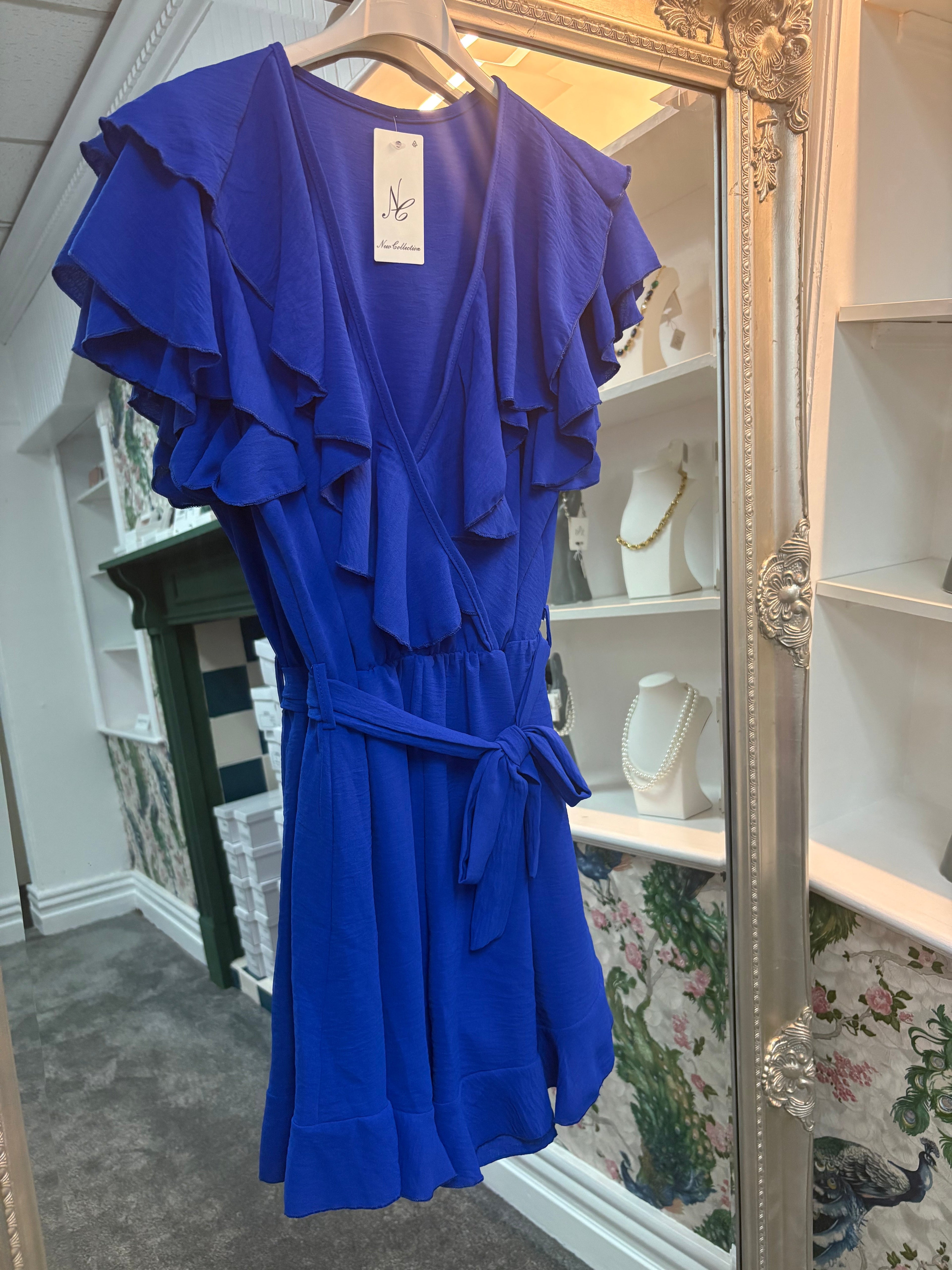 Frill Sleeve Playsuit – One Size Fits UK 8–14