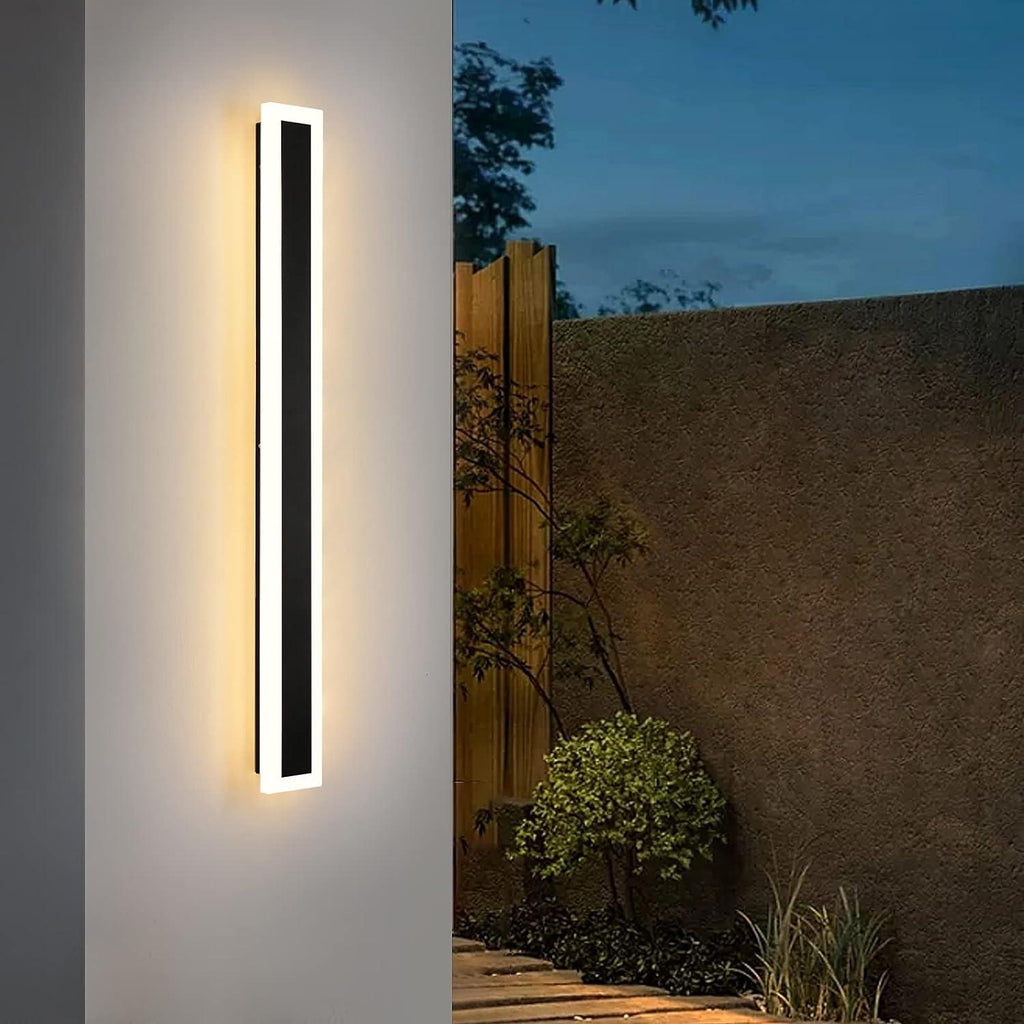 Modern Porch & Patio Wall Light 90CM | 18W Black Exterior Fixture | Waterproof