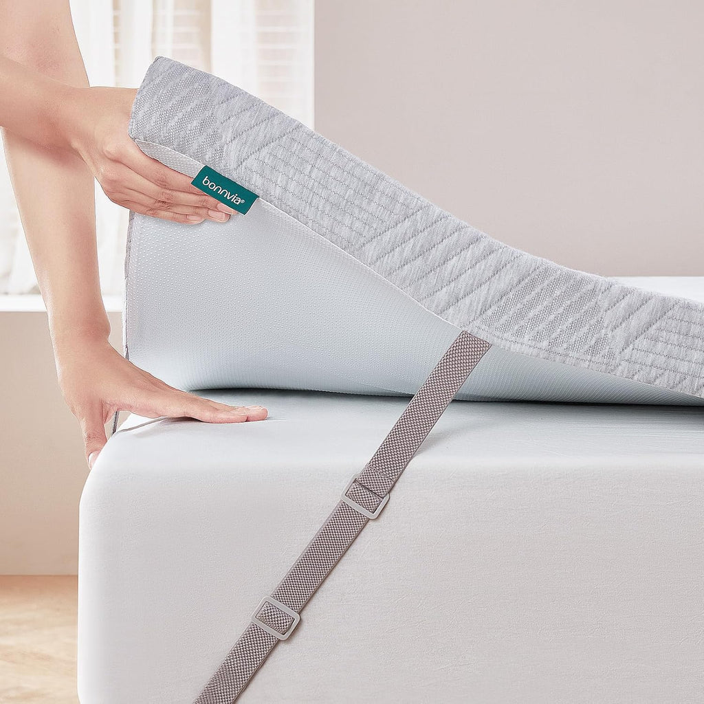 Mattress Topper Double Bed 135x190cm Thick with Bamboo Fibre Cover Bonnvia