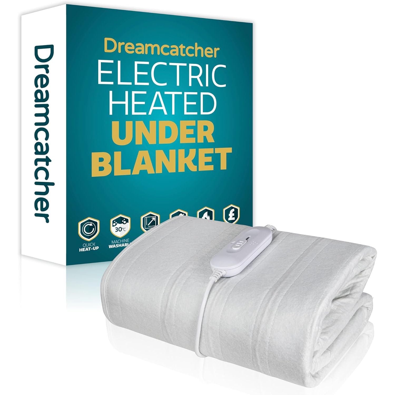 King Electric Blanket 165x137cm Soft Polyester with 3 Heat Settings Dreamcatcher