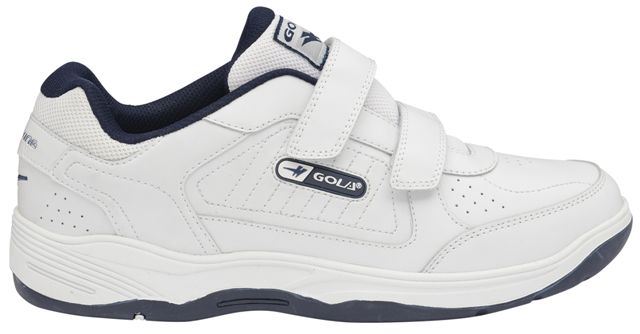 Gola Active Men's Belmont Faux Leather Trainers in White/Navy