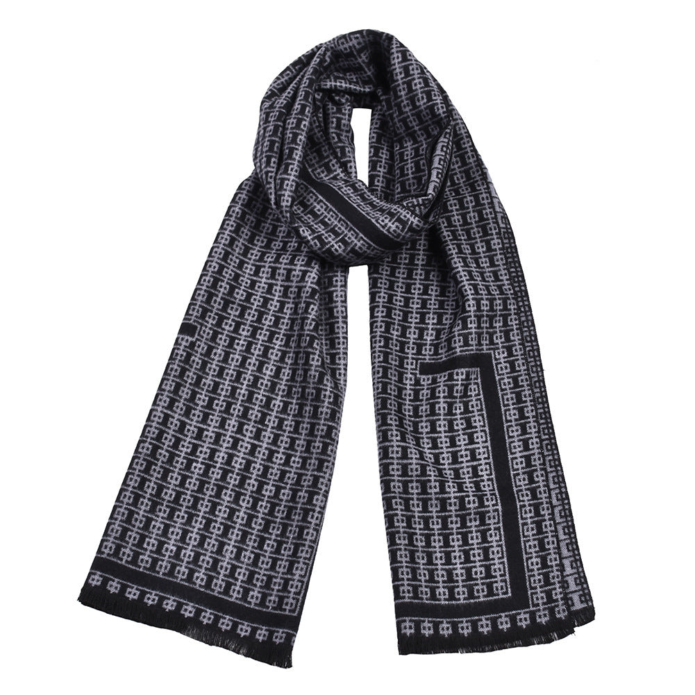 Men's Double-sided Korean Knitted Scarf