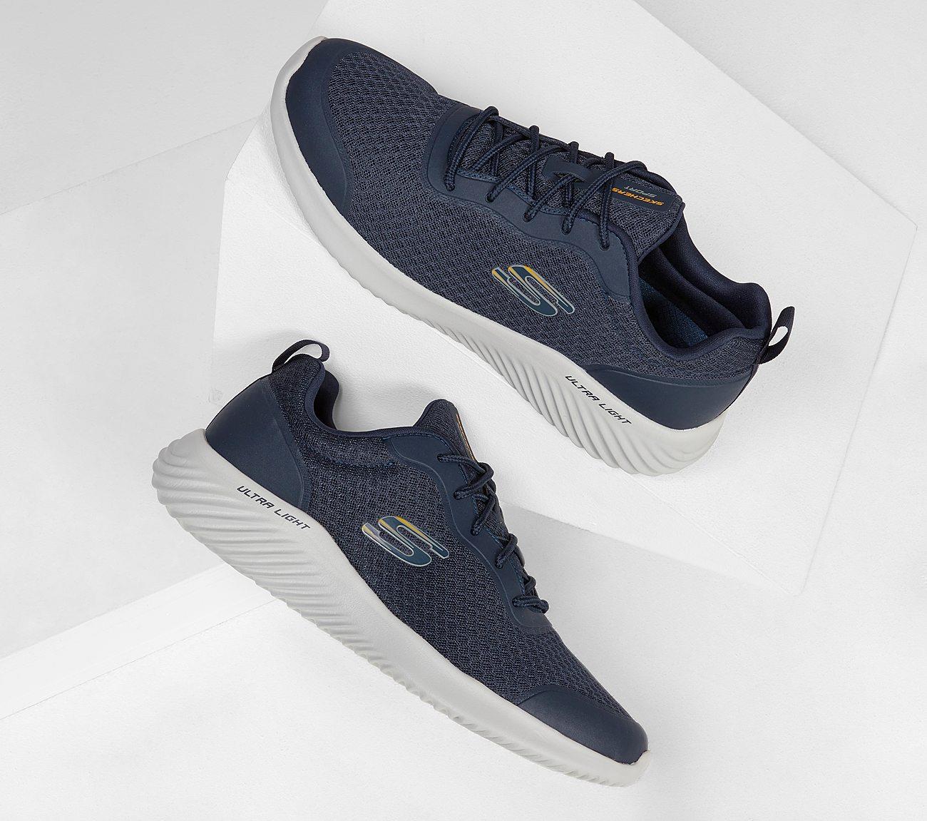 SKECHERS Men's Bounder - Voltis Running/Walking Trainers in Navy