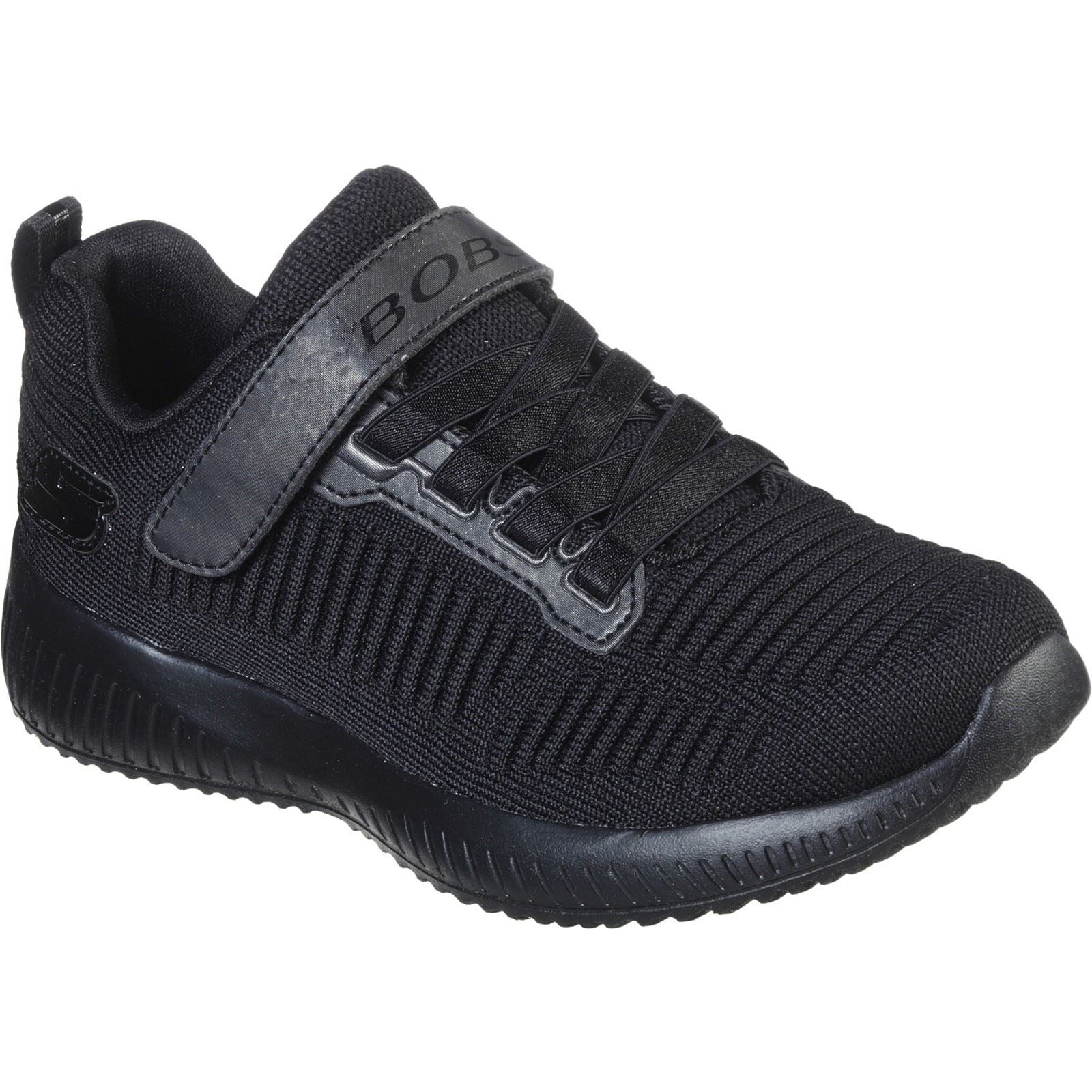 Skechers Sport Squad Charm League Trainer Girls BTS in Black/Black