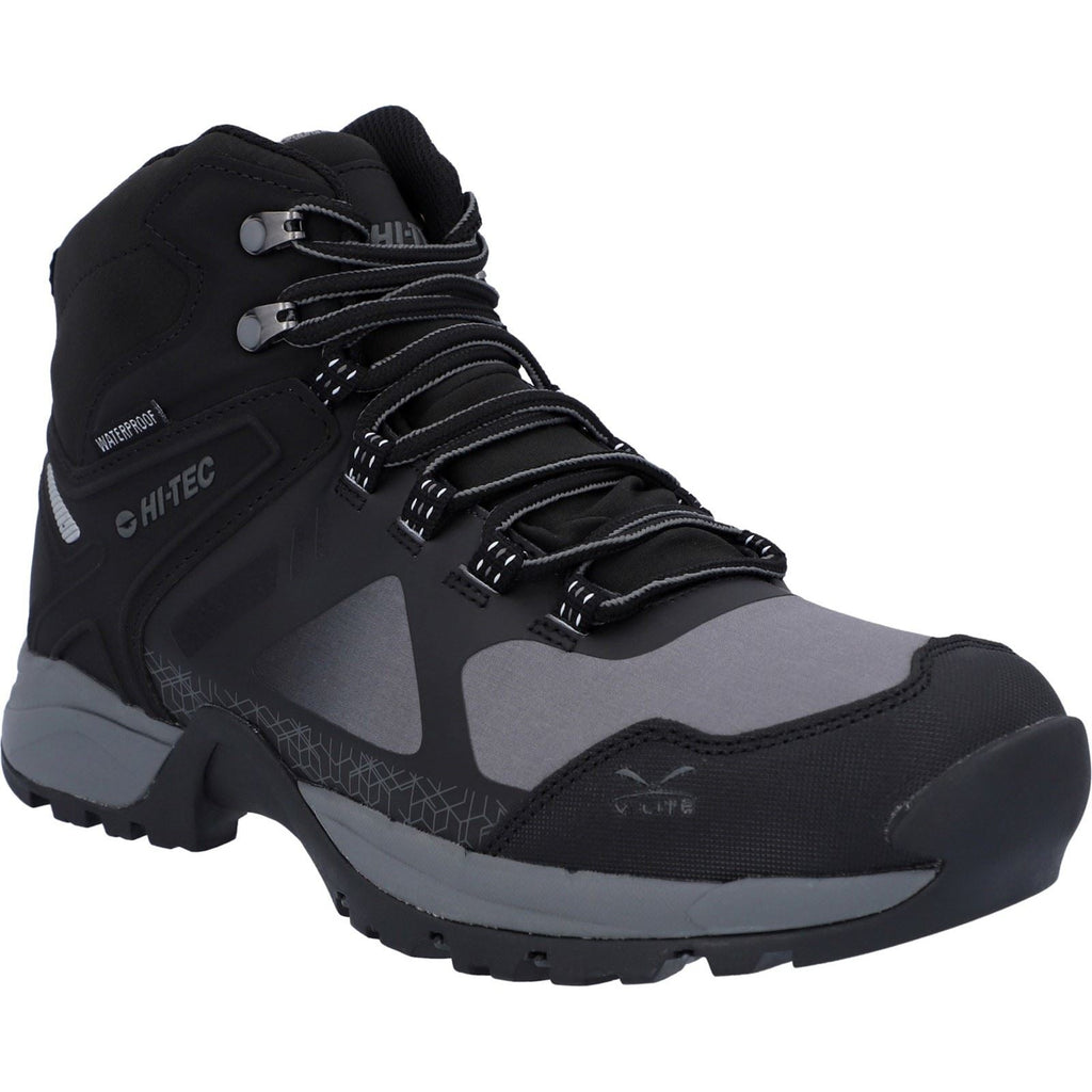 Hi-Tec Men's V-LITE Psych WP Boots in Black/Dark Grey 7 to 12