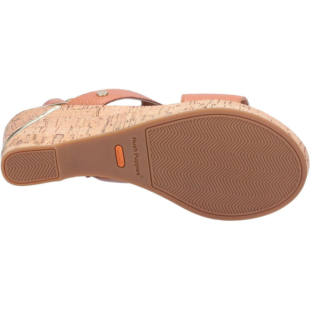 Hush Puppies Maya Wedge Sandal Ladies in Tan