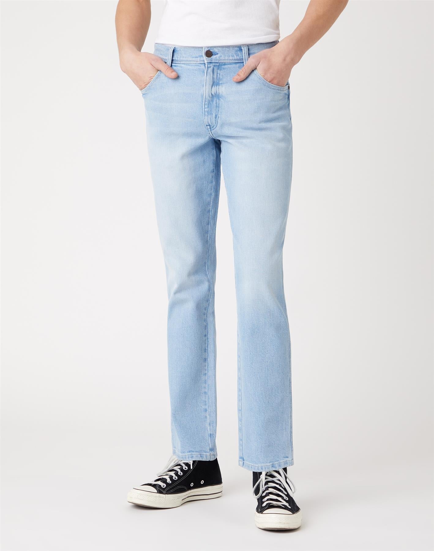 Wrangler Texas Slim Clear Blue Stretch Jeans