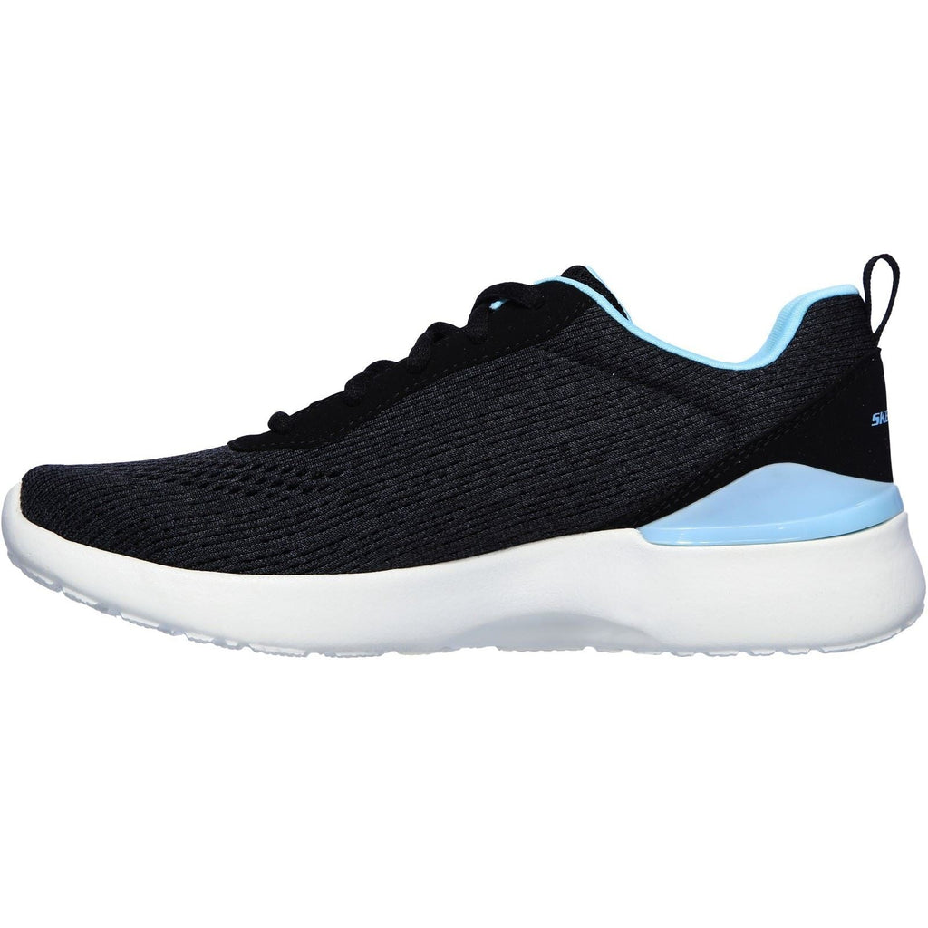 Skechers (GAR149340) Women's Skech-Air Dynamight Top Prize Wide Trainer in Black/Turq 4 to 8