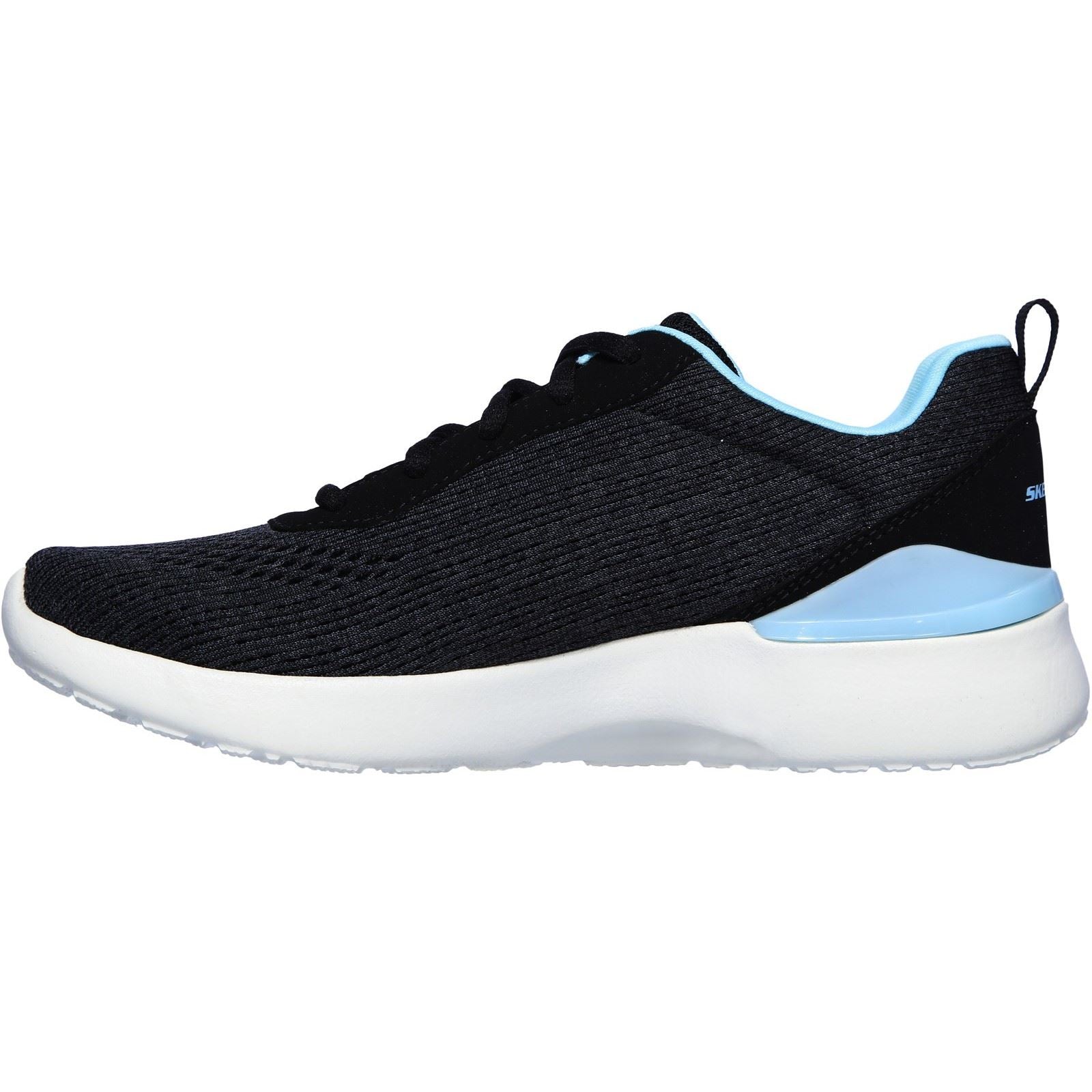 Skechers (GAR149340) Women's Skech-Air Dynamight Top Prize Wide Trainer in Black/Turq 4 to 8