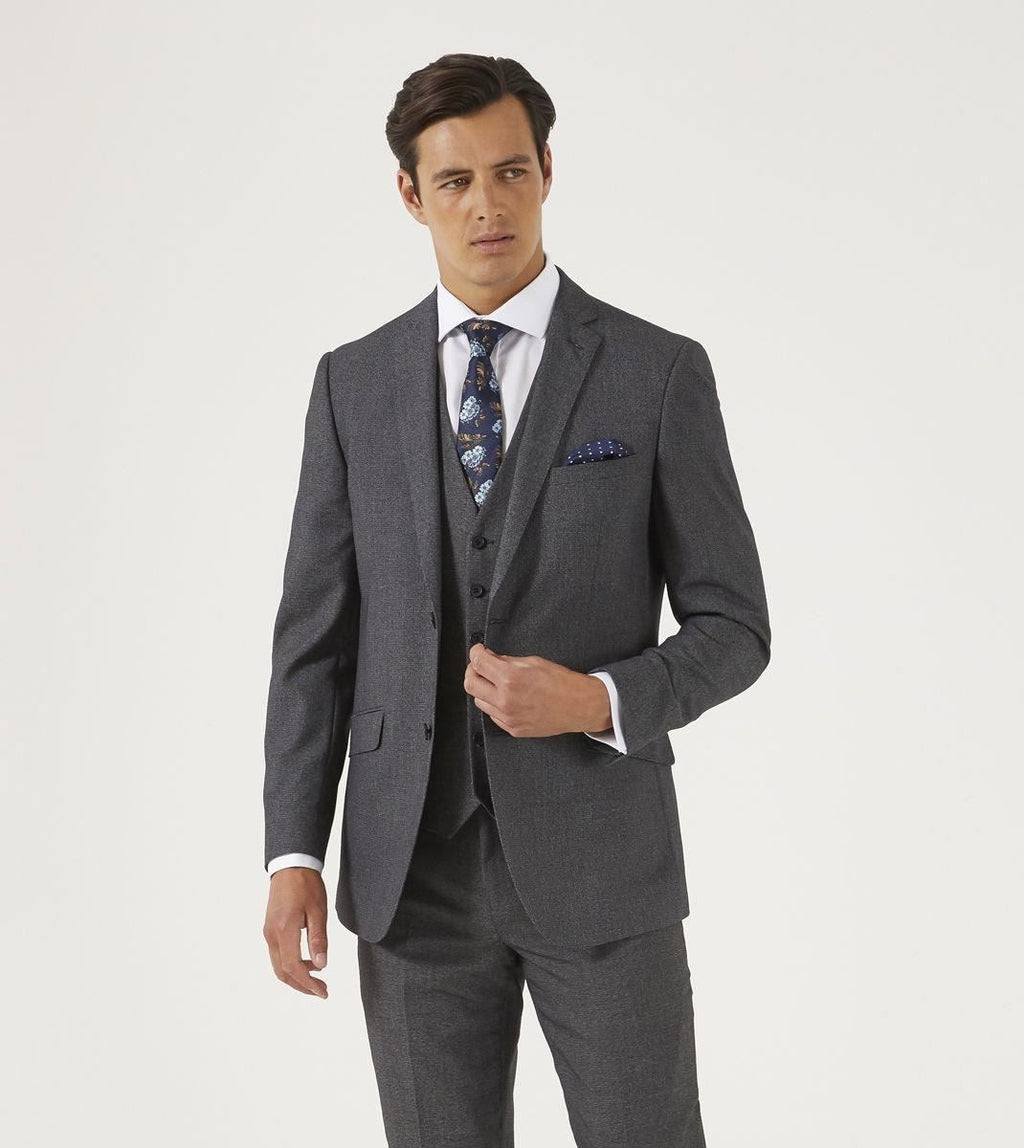 Skopes Men's Harcourt Tailored Fit Jacket in Grey 34 to 62 Short to Long