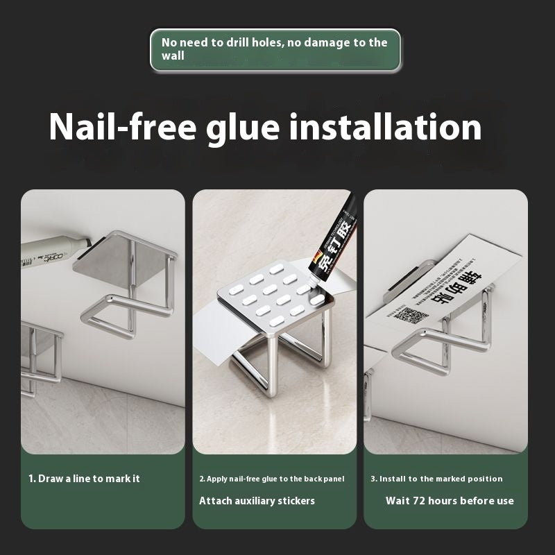 Kitchen Rack Punch-free Wall Hanging Pot Storage Rack