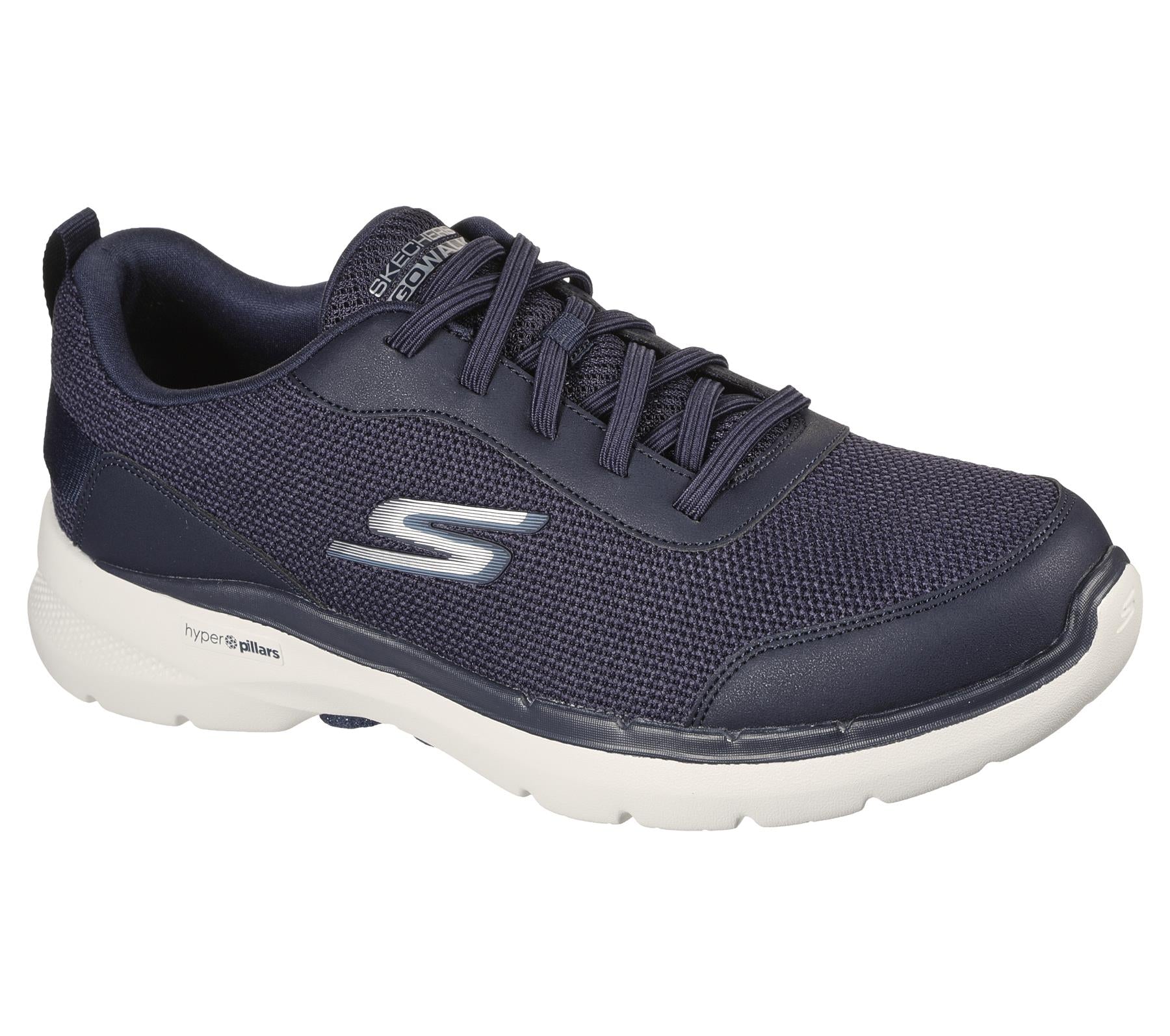 SKECHERS Men's GOwalk 6 - Bold Knight Shoes in Navy/Blue in Size UK 6 to UK 15