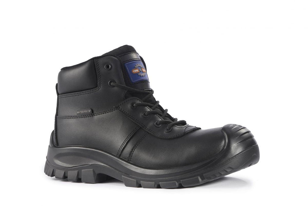 Proman Mens Non Metallic Protective Toecap and Midsole Safety Boots in Black