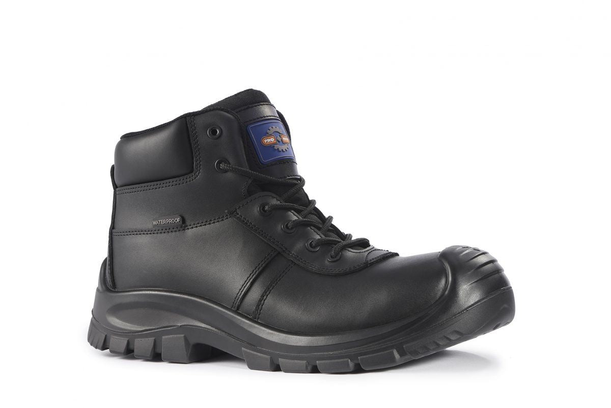 Proman Mens Non Metallic Protective Toecap and Midsole Safety Boots in Black