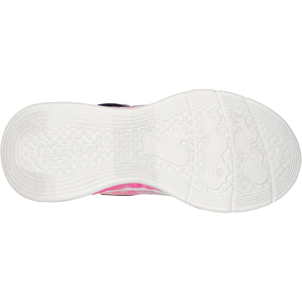 Skechers (GAR302315L) Childrens Sports Flutter Heart Lights Simply Love Shoes in UK 1.5 to 13.5