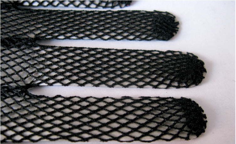 1 Pair Knitted Stretch Mesh Gloves, Wedding Gloves
