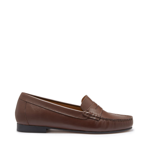 Loafers Leather Sole, brown leather - QHA UK
