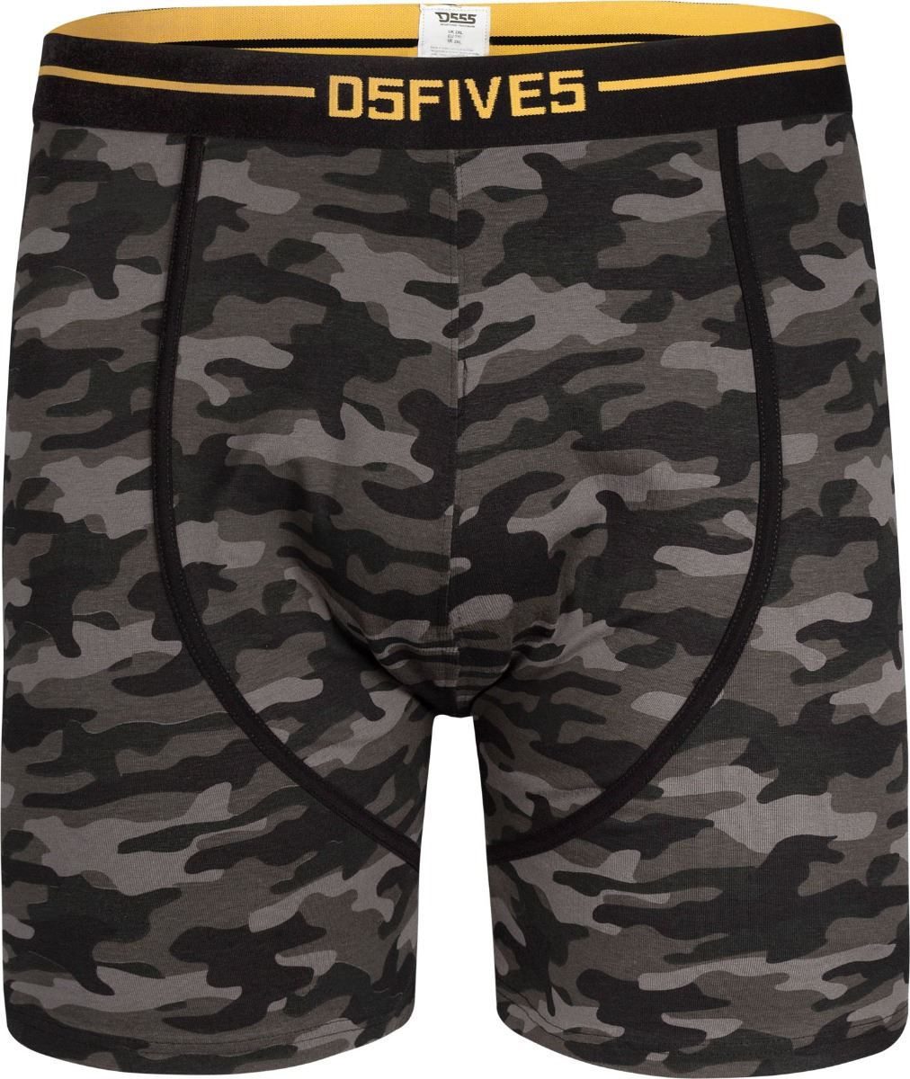 D555 Men's Cotton Stretch Printed Boxer (Sylvester) Black, Sizes 2XL to 8XL