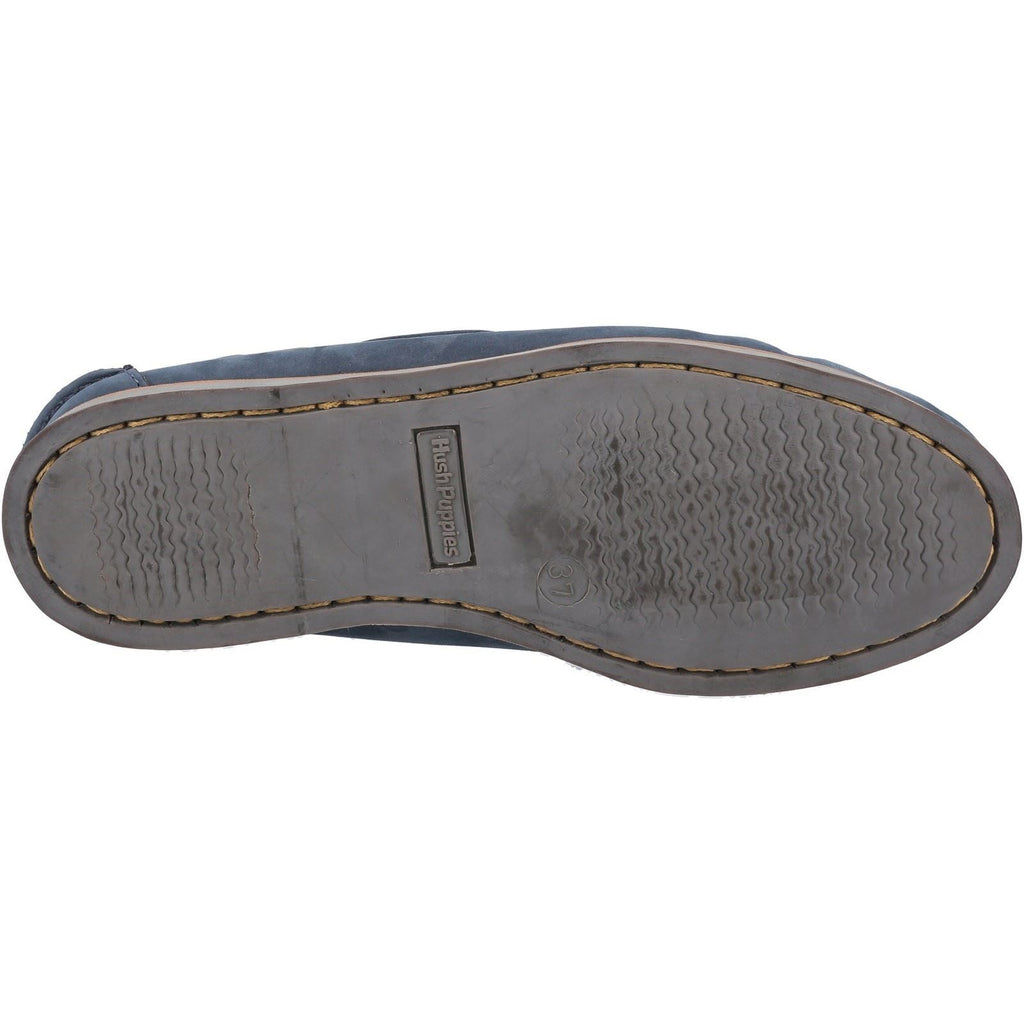 Hush Puppies Hattie Laces Ladies Shoes in Navy/Tan