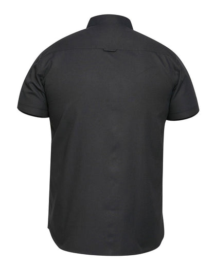 D555 Mens Oxford Shirt Big & Tall Short Sleeve 2XL-8XL Button Down - QHA UK