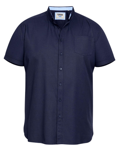 D555 Mens Oxford Shirt Big & Tall Short Sleeve 2XL-8XL Button Down - QHA UK