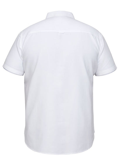 D555 Mens Oxford Shirt Big & Tall Short Sleeve 2XL-8XL Button Down - QHA UK