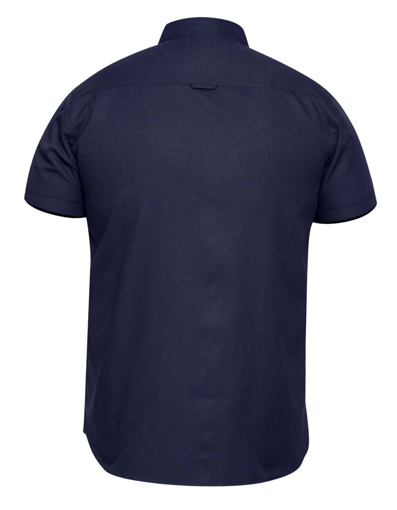 D555 Mens Oxford Shirt Big & Tall Short Sleeve 2XL-8XL Button Down - QHA UK
