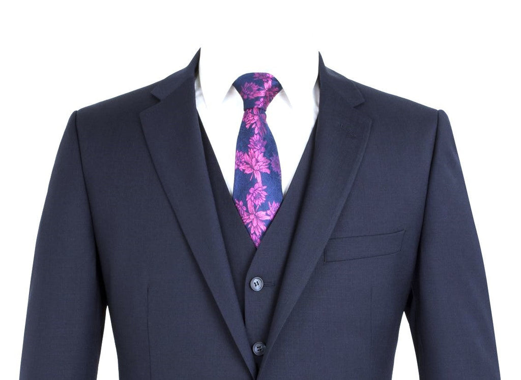 SCOTT Mens Formal Wool Blend Waist Coat in Navy Size 34 - 60