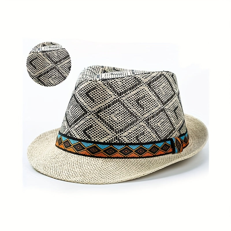 Stylish British Jazz Straw Breathable Sun Hat