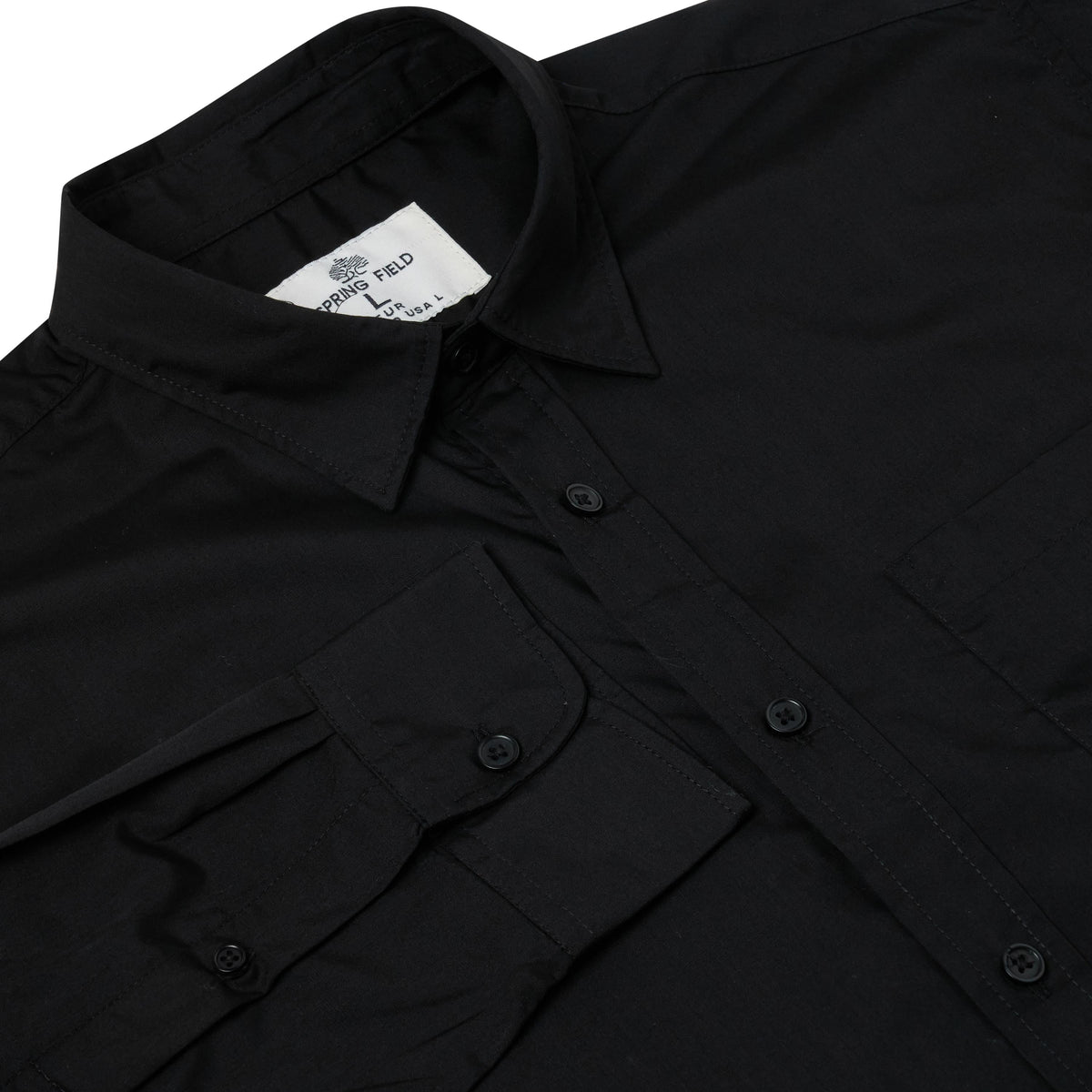 Springfield Men's Plain Long Sleeve Shirt | White or Black