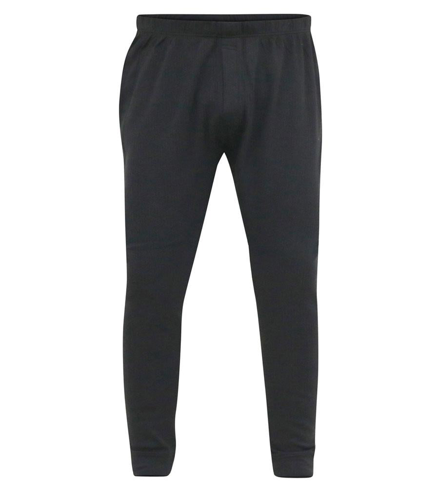 D555 Thermal Long Johns For Men in Black, 2XL-8XL