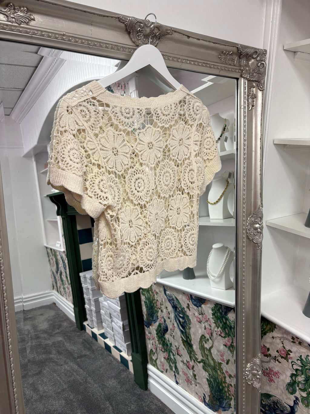 Cream Crochet Cardigan – Luxtyle One Size Fits UK 8–14 | Summer Layering