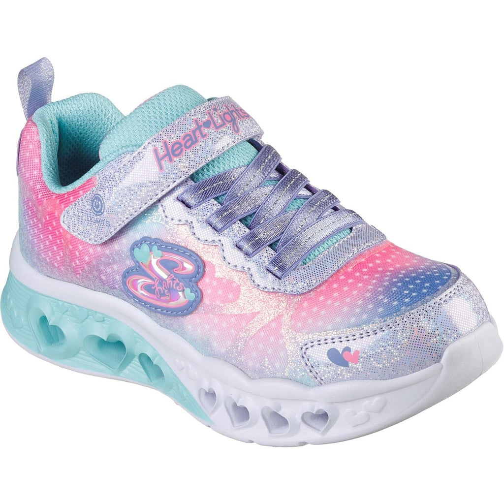 Skechers (GAR302315L) Childrens Sports Flutter Heart Lights Simply Love Shoes in UK 1.5 to 13.5
