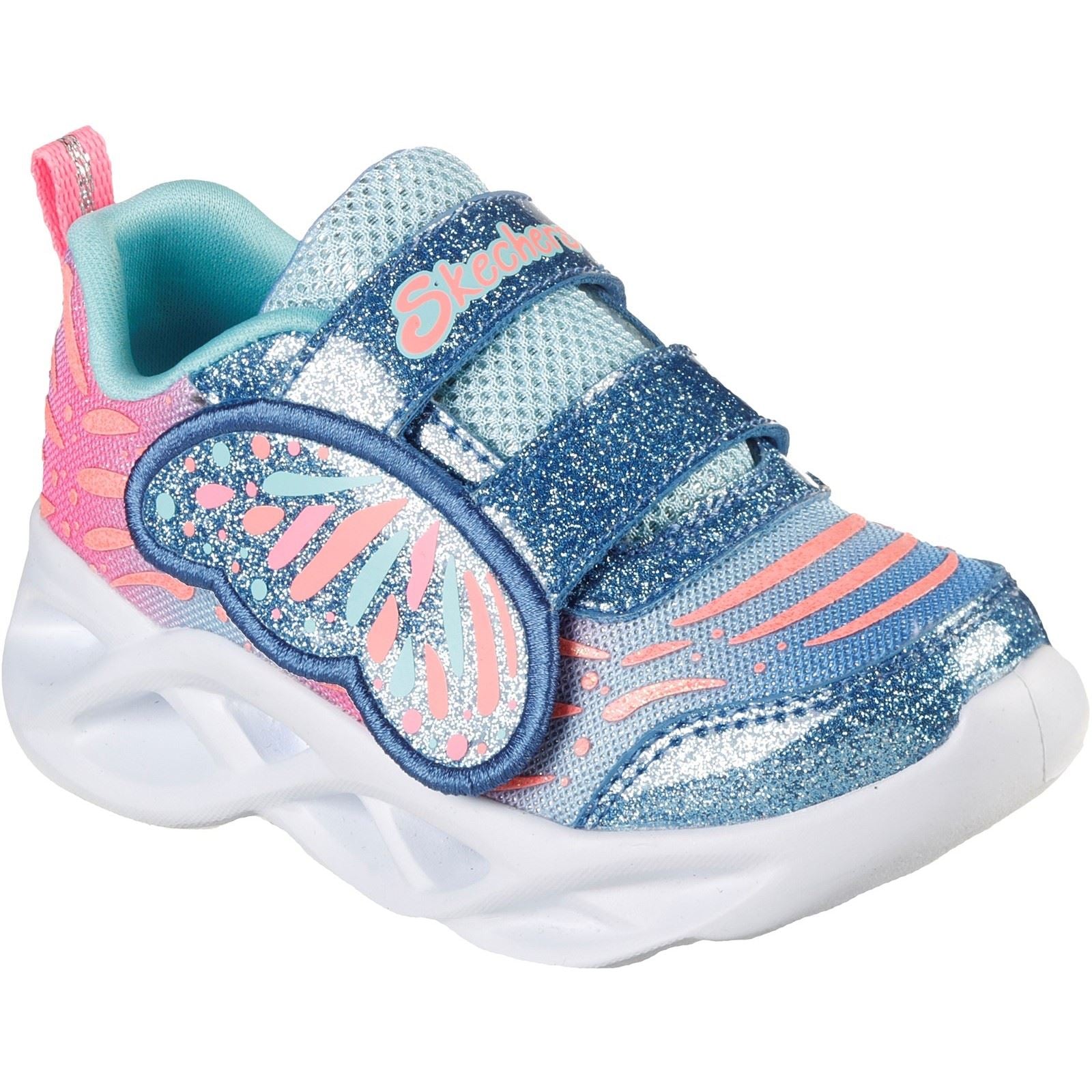 Skechers (GAR302754N) Childrens Sports Twisty Brights Wingin' It Shoes in UK 4 to 10.5