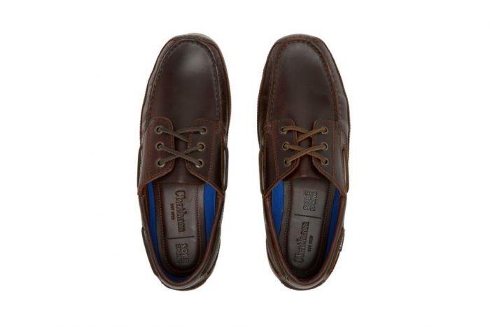 Chatham Rockwell Wide Fit Deck Shoes in Dark Sea Horse