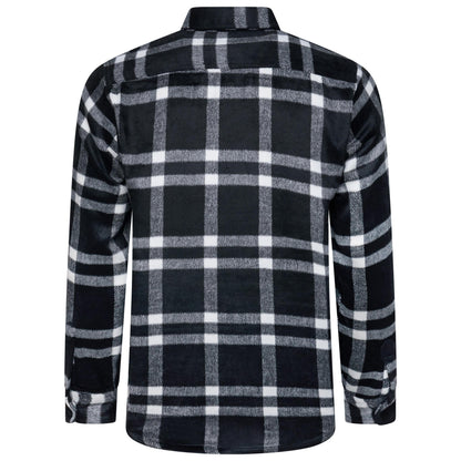 Ex-Chain Store Men's Brushed Cotton Check Overshirt | Long Sleeve Regular Fit | S-2XL