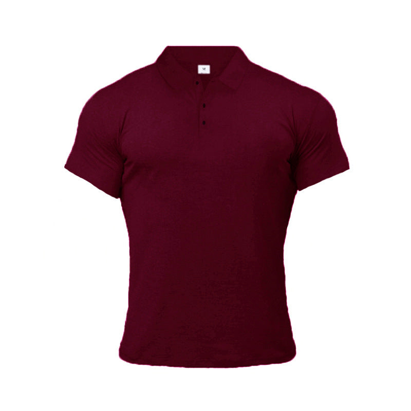 Sports Polo Shirt Summer Short-sleeved Tops Men's Short-Sleeved Polo Shirt Solid Color Men's T-Shirt Summer Casual Comfortable Men's Clothing