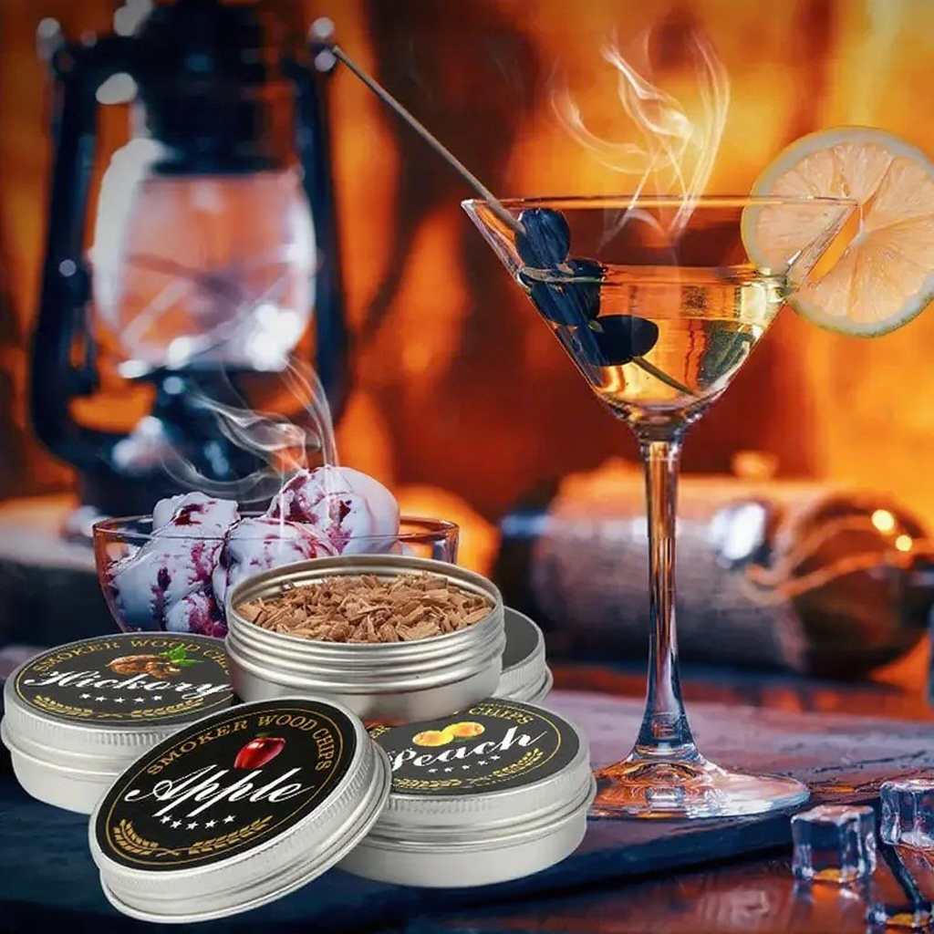 Cocktail Smoking Wood Chips 6 Types of Smoked Wood Flavors Bourbon Whiskey Gift for Father/Husband/Men