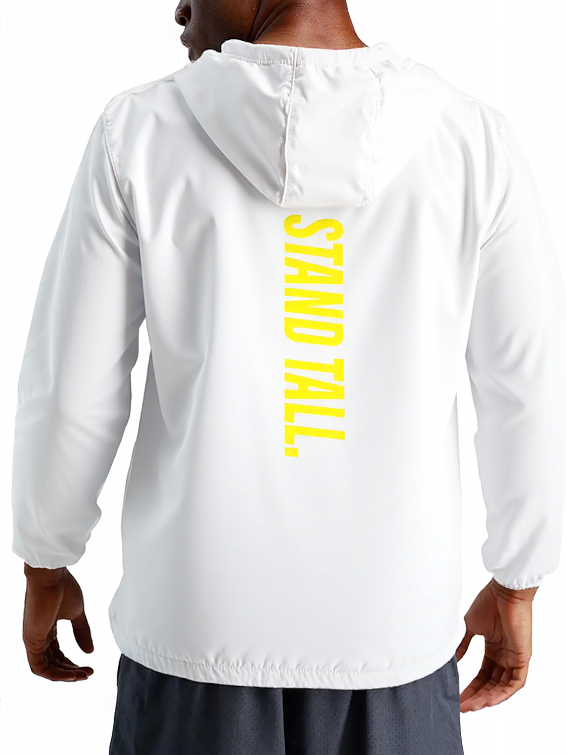 Soft Hooded Sports Jacket - Stand Tall - Yel/wht/blk/gry