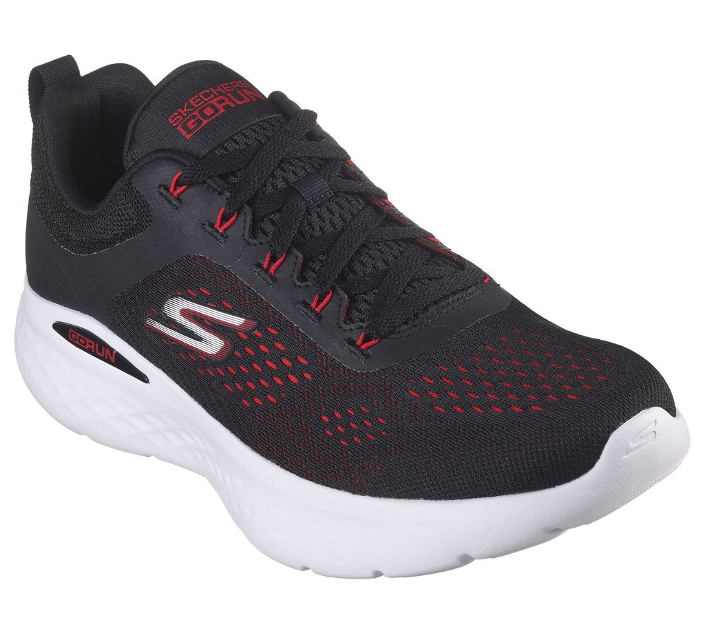 Skechers Men's GO RUN Lite Sports Shoes in Black/White/Red, Sizes 10 to 13