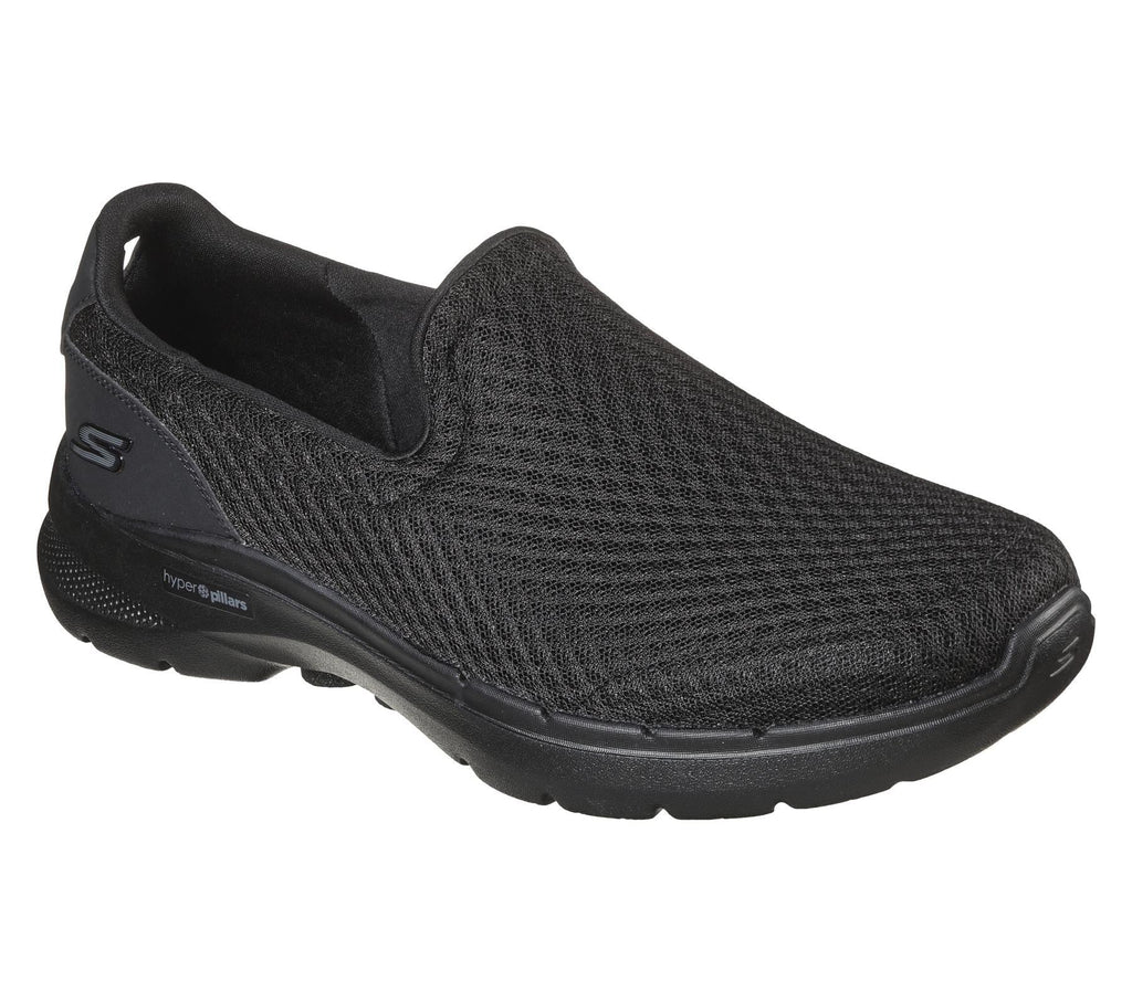 Skechers Men's Go Walk 6 - Motley Sneaker Shoes in Black in Size UK 6 to UK 15